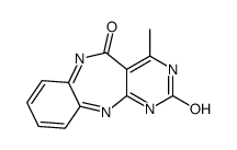 2-hydroxy-4-methylpyrimido(4,5-b)(1,5)benzodiazepin-5-one Structure