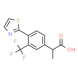 α-Methyl-4-(2-thiazolyl)-3-(trifluoromethyl)benzeneacetic acid结构式