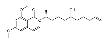 (1S)-5-hydroxy-1-methyl-9-decenyl 2,4-dimethoxy-6-vinylbenzoate结构式