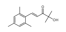 (1E)-4-hydroxy-1-mesityl-4-methylpent-1-en-3-one结构式