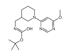 tert-butyl N-[[1-(6-methoxypyrimidin-4-yl)piperidin-3-yl]methyl]carbamate structure