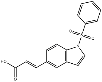 3-(1-Benzenesulfonyl-1H-indol-5-yl)-acrylic acid结构式