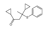 1,3-dicyclopropyl-3-phenylsulfanylbutan-1-one结构式