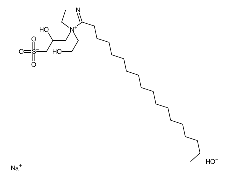 sodium 2-heptadecyl-4,5-dihydro-1-(2-hydroxyethyl)-1-(2-hydroxy-3-sulphonatopropyl)-1H-imidazolium hydroxide structure