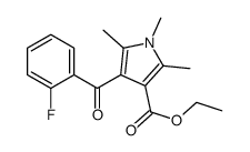 ethyl 4-(2-fluorobenzoyl)-1,2,5-trimethyl-pyrrole-3-carboxylate结构式