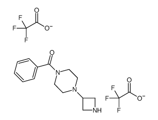 3-(4-BENZOYLPIPERAZIN-1-YL)AZETIDINE BIS(TRIFLUOROACETATE) structure