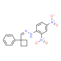 1-Phenylcyclobutanecarbaldehyde 2,4-dinitrophenyl hydrazone structure