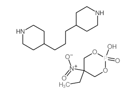 5-ethyl-2-hydroxy-5-nitro-1,3,2λ5-dioxaphosphinane 2-oxide,4-(3-piperidin-4-ylpropyl)piperidine Structure