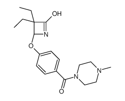 (4R)-3,3-Diethyl-4-{4-[(4-methyl-1-piperazinyl)carbonyl]phenoxy}- 2-azetidinone结构式