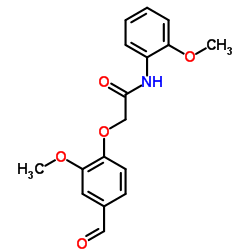 2-(4-FORMYL-2-METHOXY-PHENOXY)-N-(2-METHOXY-PHENYL)-ACETAMIDE structure