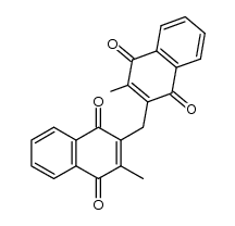 3,3'-Dimethyl-2,2'-methylenbis(1,4-naphthochinon) Structure