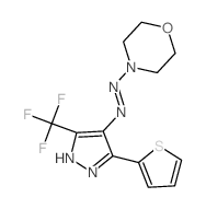 Morpholine,4-[2-[3-(2-thienyl)-5-(trifluoromethyl)-1H-pyrazol-4-yl]diazenyl]-结构式