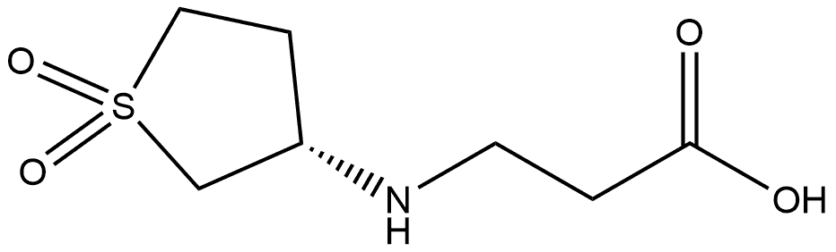 β-Alanine, N-[(3S)-tetrahydro-1,1-dioxido-3-thienyl]- Structure