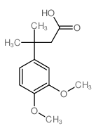 3-(3,4-dimethoxyphenyl)-3-methyl-butanoic acid structure