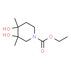 1-Piperidinecarboxylic acid, 3,4-dihydroxy-3,4-dimethyl-, ethyl ester (9CI) Structure