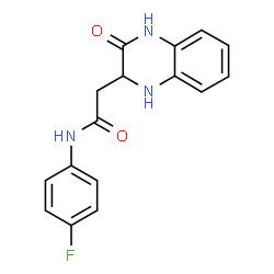 N-(4-fluorophenyl)-2-(3-oxo-1,2,3,4-tetrahydroquinoxalin-2-yl)acetamide结构式