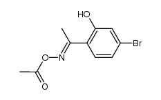 1-(4-bromo-2-hydroxyphenyl)ethanone O-acetyl oxime结构式