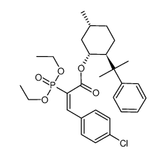 (-)-8-phenylmenthyl (E)-3-(4-chlorophenyl)-2-(diethoxyphosphoryl)acrylate结构式