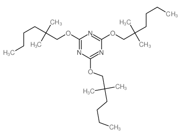 1,3,5-Triazine,2,4,6-tris[(2,2-dimethylhexyl)oxy]- Structure