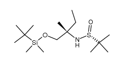 (RS,1S)-2-methylpropane-2-sulfinic acid [1-((tert-butyldimethylsilanyloxy)methyl)-1-methylpropyl]amide Structure