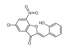 (2Z)-5-Chloro-2-(2-hydroxybenzylidene)-7-nitro-1-benzofuran-3(2H) -one Structure