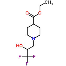 Ethyl 1-(3,3,3-trifluoro-2-hydroxypropyl)-4-piperidinecarboxylate Structure