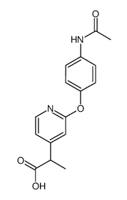 2-[2-(4-Acetylamino-phenoxy)-pyridin-4-yl]-propionic acid结构式