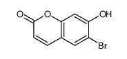 6-bromo-7-hydroxychromen-2-one Structure