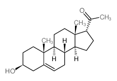 Pregn-5-en-20-one, 3-hydroxy-, (3.beta.,17.alpha.)- structure