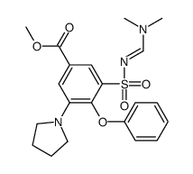 methyl 3-[[[(dimethylamino)methylene]amino]sulphonyl]-4-phenoxy-5-(1-pyrrolidinyl)benzoate结构式