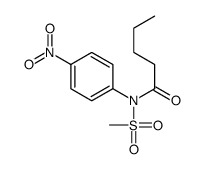 N-methylsulfonyl-N-(4-nitrophenyl)pentanamide结构式