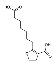 2-(6-carboxyhexyl)furan-3-carboxylic acid Structure