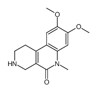 2,3,4,6-Tetrahydro-8,9-dimethoxy-6-methylbenzo<2,7>naphthyridin-5(1H)-one Structure