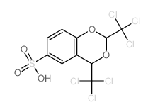 7,9-bis(trichloromethyl)-8,10-dioxabicyclo[4.4.0]deca-2,4,11-triene-4-sulfonic acid Structure