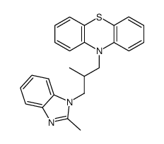 10-[2-methyl-3-(2-methyl-benzoimidazol-1-yl)-propyl]-10H-phenothiazine结构式