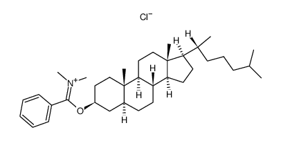 1-(5α-cholestan-3β-yl)-1-phenylmethylenedimethylammonium chloride结构式