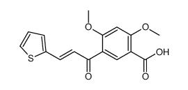 2,4-dimethoxy-5-(3-thiophen-2-ylprop-2-enoyl)benzoic acid Structure