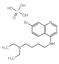 N-(7-bromoquinolin-4-yl)-N',N'-diethylbutane-1,4-diamine,phosphoric acid结构式