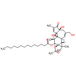 4α-佛波醇12-十四酸酯13-乙酸酯结构式