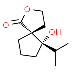 2-Oxaspiro[4.4]nonan-1-one,6-hydroxy-6-(1-methylethyl)-,(5R,6S)-rel-(9CI) Structure