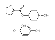 but-2-enedioic acid; (1-methyl-4-piperidyl) furan-2-carboxylate structure