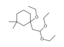 1-(2,2-diethoxyethyl)-1-ethoxy-3,3-dimethylcyclohexane结构式