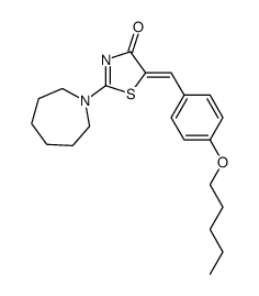 2-(azepan-1-yl)-5-[(4-pentoxyphenyl)methylidene]-1,3-thiazol-4-one Structure