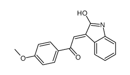 3-[2-(4-methoxyphenyl)-2-oxoethylidene]-1H-indol-2-one结构式