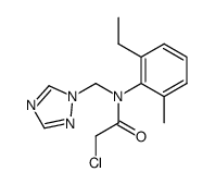 2-chloro-N-(2-ethyl-6-methyl-phenyl)-N-[1,2,4]triazol-1-ylmethyl-acetamide结构式