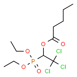 Valeric acid 2,2,2-trichloro-1-(diethoxyphosphinyl)ethyl ester Structure