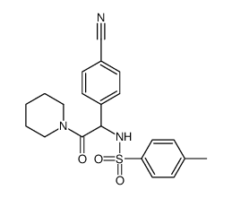 N-[1-(4-cyanophenyl)-2-oxo-2-piperidin-1-ylethyl]-4-methylbenzenesulfonamide结构式