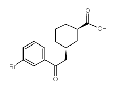 cis-3-[2-(3-bromophenyl)-2-oxoethyl]cyclohexane-1-carboxylic acid Structure