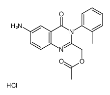 [6-amino-3-(2-methylphenyl)-4-oxoquinazolin-2-yl]methyl acetate,hydrochloride Structure