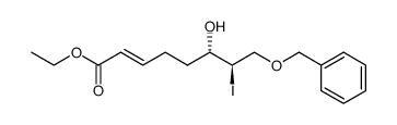 ethyl (6S,7R,E)-8-(benzyloxy)-6-hydroxy-7-iodooct-2-enoate结构式